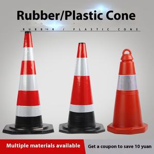 Barrière routière en plastique cône trafic pour pas de stationnement Restrictions de stationnement Installation essentielle pour la route - Product Image 4