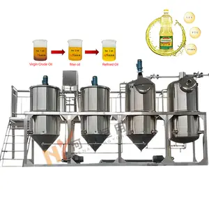 Reliable cooking oil extraction and refining machine sunflower peanut palm edible oil refinery plant