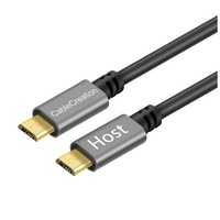 Kabel OTG Micro USB Coiled CableCreation dengan Pelindung Kepang, Lapisan Emas, Panjang 0.56ft - 4ft, Casing Aluminium Alloy, Pengisian Daya 2A untuk Ponsel