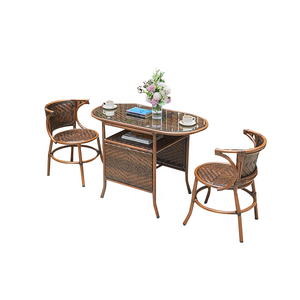 <strong>Rattan</strong> <strong>Patio</strong> <strong>Furniture</strong> Garden Set Cafe Dining Room Table and Chairs Terrace <strong>Furnitures</strong> - Product Image 1