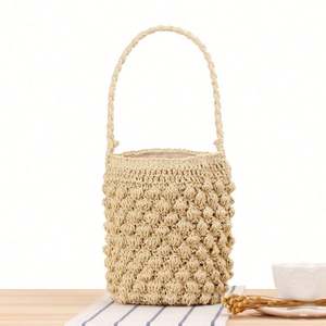 2021 Summer New Trendy Pineapple <b>Pattern</b> Design <b>Paper</b> Straw Mini Bag for Women Lady Girl Beach Resort Travels - Product Image 6