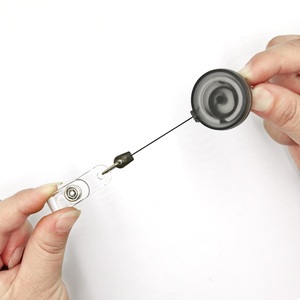 <span class=keywords><strong>Porte</strong></span>-<span class=keywords><strong>badge</strong></span> rétractable rond en plastique personnalisé avec logo d'usine, accessoire pour <span class=keywords><strong>porte</strong></span>-<span class=keywords><strong>badge</strong></span> d'identification - Product Image 4