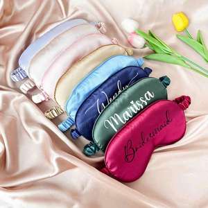 Masque de sommeil en satin personnalisé pour les yeux, cadeau pour future mariée ou demoiselle d'honneur, cadeaux pour soirée pyjama - Product Image 6