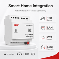Gateway Matter Hub su Guida DIN, Bridge KNX con Controllo Vocale Siri, Google Assistant, Bixby per Illuminazione Smart Home