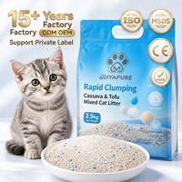 Litière pour chat de qualité supérieure à base de tofu et de manioc, faible teneur en poussière, contrôle des odeurs, nettoyage facile, emballage personnalisé, fabrication OEM ODM
