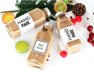 Botellas de Vidrio Reutilizables de Alta Calidad de 150ml, 250ml, 280ml, 350ml, 400ml, 500ml para Jugo y Agua con Tapas Metálicas - Product Image 3