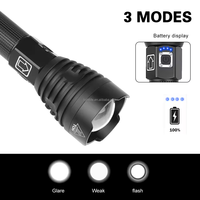 Lampe torche puissante à haute luminosité XHP90, zoomable, rechargeable par USB, lampe torche LED super brillante, lampe torche tactique