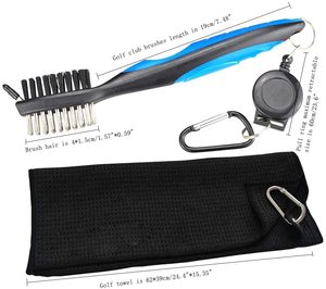 OEM ODM Vente en gros directe d'usine Tissu gaufré avec logo personnalisé Serviette de <span class=keywords><strong>sport</strong></span> Brosse PVC Ensemble de nettoyage Accessoires de <span class=keywords><strong>golf</strong></span> - Product Image 6