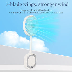 Ventilateur portable magnétique mini pour bureau et voiture avec anneau lumineux et support de téléphone pour iPhone 17/16 Pro - Product Image 5