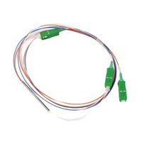 1X2 Splitter PLC Coupler Double Triple Window Splitter SC UPC rasio Splitter tidak seimbang garansi 5 tahun untuk FTTX FTTH