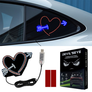 QIDEWIN Lumière LED en forme de cœur pour fenêtre de voiture, lumière décorative universelle adhésive pour personnalisation et mise à niveau - Product Image 3