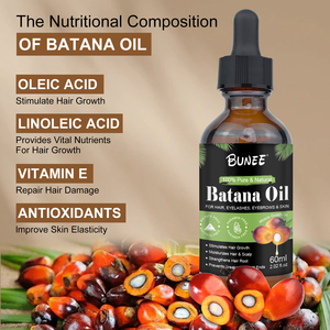 Aceite de Batán 100% Puro, Orgánico y Natural para el Tratamiento del Cabello Dañado, Aceite de Batán Crudo para el Crecimiento Capilar - Product Image 1