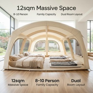 Carpa Inflable Profesional de 12 m² con Extensión Masiva, Diseño de 2 Habitaciones con Privacidad, Cabaña Glamping para Campistas, Resistente a la Intemperie - Product Image 2