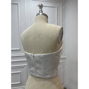 Vente de gros Boléro de <span class=keywords><strong>mariage</strong></span> en satin simple et élégant Boléro chic <span class=keywords><strong>ivoire</strong></span> pour mariée - Product Image 4