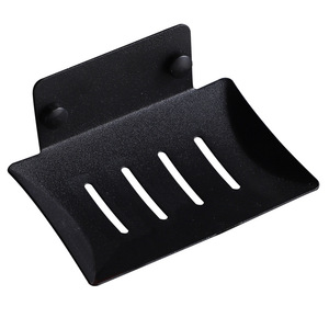 Shangzhongshang Stainless Steel Soap Dish Wall Mounted Rectangle Self <b>Drain</b> Non Perforated Bathroom Soap <b>Rack</b> - Product Image 3