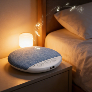 Almohada de Masaje de Tela Azul, Recargable por USB, Función Musical, Alivio para la Espalda, Altavoz Portátil - Product Image 3