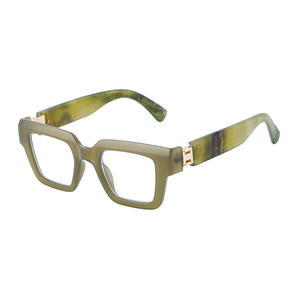 Montures de lunettes carrées KJ-2398 en PC et métal, monture complète unisexe, tendance mode, lunettes optiques à double usage - Product Image 4
