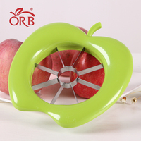 Ustensiles de cuisine : Coupe-pommes manuel portable en acier inoxydable avec lame, éplucheur et dénoyauteur de fruits