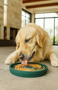 Meilleures ventes : Ensemble d'alimentation pour animaux de compagnie, comprenant un bol anti-glouton pour chien et un tapis d'alimentation en silicone, antidérapant et imperméable, avec rebords hauts - Product Image 3