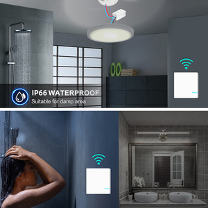 Grit không dây Ánh Sáng trần từ xa thiết lập 200m phạm vi RF điều khiển với 8-năm pin cho bóng đèn sợi đốt 10A mô-đun chuyển đổi OEM - Product Image 1