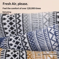 7406 Chaussettes mi-mollet pour hommes, style ethnique vintage, chaussettes longues épaisses et chaudes pour l'automne et l'hiver