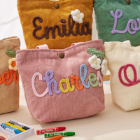 Sac à main personnalisé avec nom, cadeau pour enfants, luxe, broderie à la main, nylon, filles, enfants, femmes, sac à main pour femmes, luxe