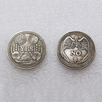 Vente en gros de vieilles pièces de monnaie rétro bon marché en métal oui non décision oui ou non défi pièces d'or en argent à acheter