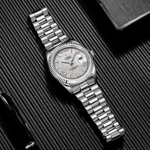 CADISEN Men's Luxury Stainless Steel <b>Mechanical</b> <b>Watch</b> Meteorite Dial Automatic 100M Water Resistant Japan MIYOTA 8285 Movement - Product Image 4