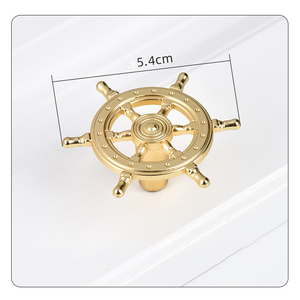 Antique European Anchor Ship Wheel Cabinet <strong>Pulls</strong> <strong>Knobs</strong> Kitchen Dresser Furniture Hardware Zinc Alloy Handle - Product Image 2
