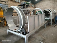 ZHOUCHI Marque Topsoil Mobile Trommel Screener Petite Pierre Tamis Machine Compost Rotatif Sol Tambour Écran Tambour Moteur Vibrant