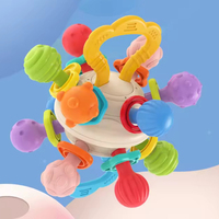 TOPSKY TOYS Jouet de dentition en silicone unisexe pour bébés de 6 à 12 mois, coloré, doux, sans BPA, design de dessin animé, jouet sensoriel pour 0-24 mois