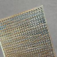 Panneau de séparation translucide en verre texturé cristal prismatique, à réfraction étincelante, pour restaurant, hôtel, hall d'entrée