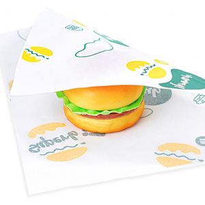 Papier d'emballage alimentaire jetable résistant à la graisse et à l'huile ZJPACK, de qualité alimentaire, enduit pour l'emballage du sucre et des gâteaux - Product Image 1