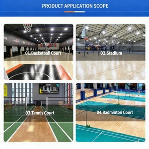 Suelo Deportivo Interior de Madera de Arce Sólida y Duradera con Sistema de Clic para Canchas de Baloncesto y <span class=keywords><strong>Campos</strong></span> Deportivos - Product Image 5