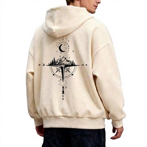 Sweat-shirt à capuche en molleton épais pour homme, coupe classique, imprimé personnalisé, en spandex/polyester, avec logo graphique - Product Image 4