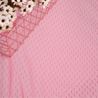 Ventes directes d'usine de tissu en maille respirant à pois 100% pour robe et robe de princesse tissu en maille pour vêtements