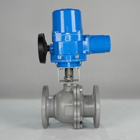 Válvula de bola flotante eléctrica con brida de flujo recto OEM para alta temperatura
