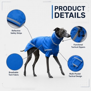 Veste tactique pour chien en tissu technique respirant de couleur exclusive, réfléchissante et sécuritaire, pour l'extérieur, vêtements pour chien pour lévrier mince - Product Image 3