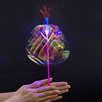 Baguette à bulles pour enfants, jouet, cadeau de vacances, cent variations, ruban torsadé, baguette magique, fleur à bulles, bâton fluorescent LED