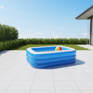 Piscina Inflable de PVC Transparente Azul y Blanca de Tres Niveles, Duradera y de Alta Calidad, para Niños y Adultos, Venta al Por Mayor de Fábrica - Product Image 2
