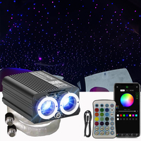 Kit de Plafonnier Étoilé pour Voiture en Gros, Lumière LED RGBW à Fibre Optique, Décoration Intérieure, Contrôle par Télécommande et Application Sonore, 9,8 pi/3 m, Étoiles de 0,75 mm