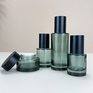 ขวดแก้วใสสีเทาแบบไหล่เรียบ ขวดโหลสีเทา 30 กรัม 50 กรัม 30 มล. 50 มล. 100 มล. 120 มล. สำหรับโลชั่นและเซรั่ม - Product Image 1