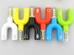 Bán Nóng U Shape 3.5Mm Stereo Splitter Âm Thanh 1 Nam Đến <span class=keywords><strong>2</strong></span> Nữ Sang Bộ Chuyển Đổi Tai Nghe Cho Điện Thoại Di Động Splitter AC07 - Product Image 5
