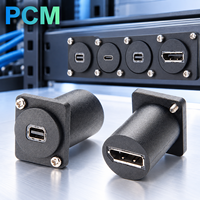 Adaptateur de montage mural Mini DisplayPort 20 broches femelle-femelle 4K 60Hz pour moniteur PC, KVM, AV, plaque murale, châssis