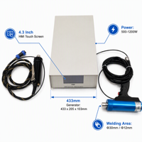 Machine de soudage par points à ultrasons 1000W, petite, portative, pour la soudure du plastique des empeignes et semelles de chaussures, pour le découpage des bords et l'assemblage
