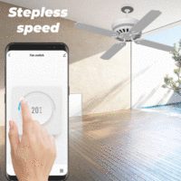 Controlador de ventilador de techo inteligente de velocidad WiFi Tuya, interruptor de luz inteligente con temporizador, compatible con Alexa/Google Home APP Remote