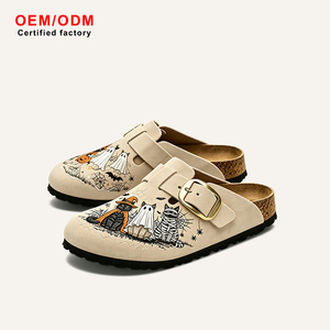 Sabots en daim unisexe Halloween confortables et respirants à semelle en bois, style tendance, qualité supérieure, pour un usage quotidien décontracté - Product Image 1