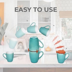 Portabicchieri di bambù regolabile nuovo impilatore di plastica per tazze per caffè e acqua a più livelli per scaffali da <span class=keywords><strong>cucina</strong></span> armadietto per vassoi - Product Image 4