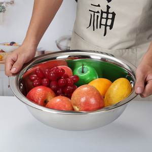 Stainless Steel Multi Functional Basin Large Round Kitchen Sink Dishwashing Vegetable Washing Basin - Product Image 4