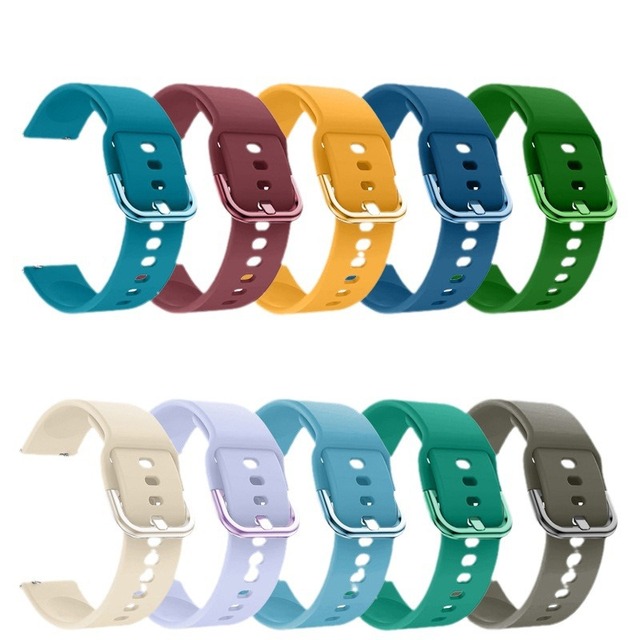 18mm 20mm Silicone Watch Band 22mm Sport Quick Release Rubber Strap Replacement Belt for Samsung Galaxy Active Smart Watch 6 5 4